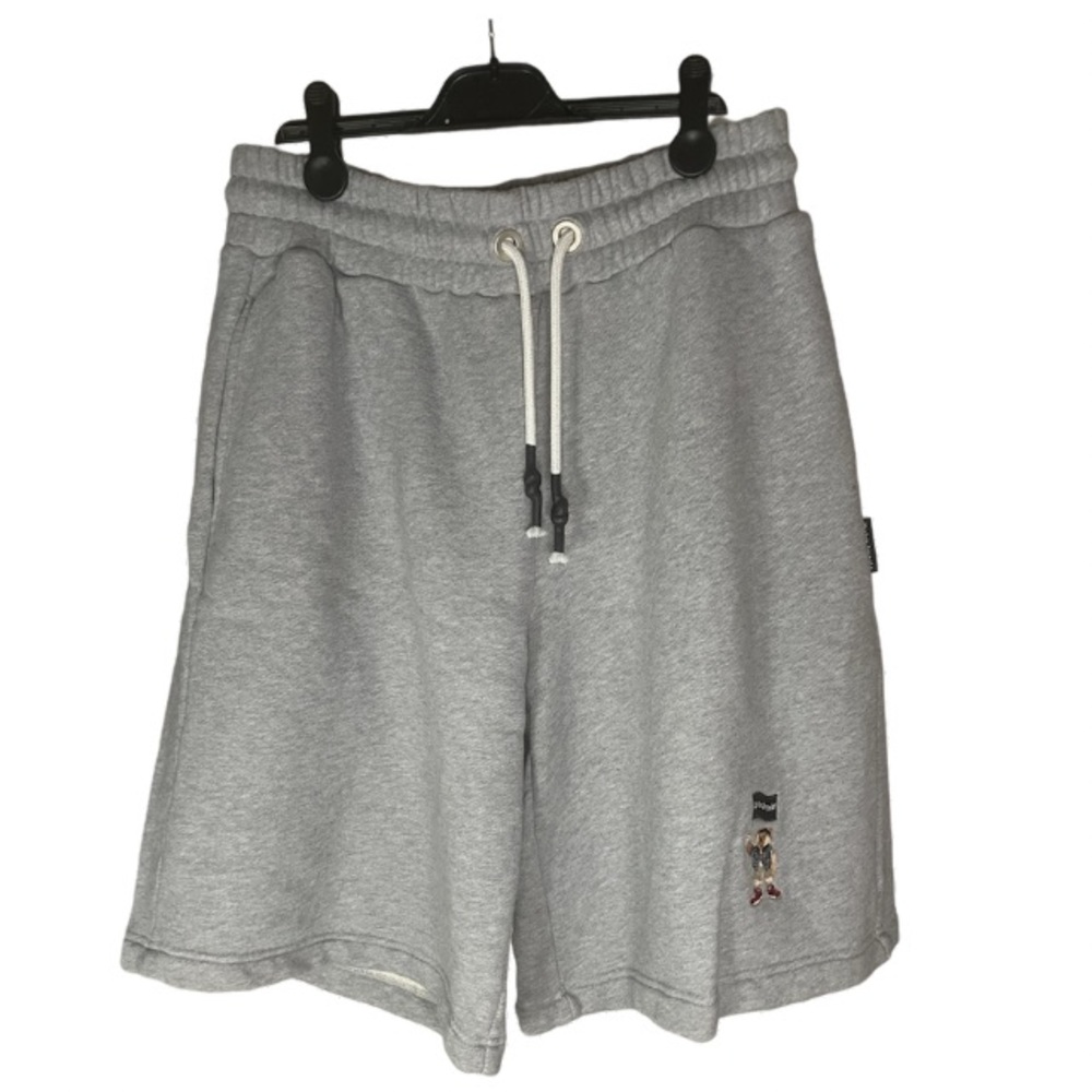 Palm Angels Pirate Bear Track Shorts Grey